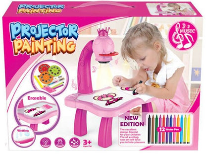 LED Projector Art Painting Table for Kids